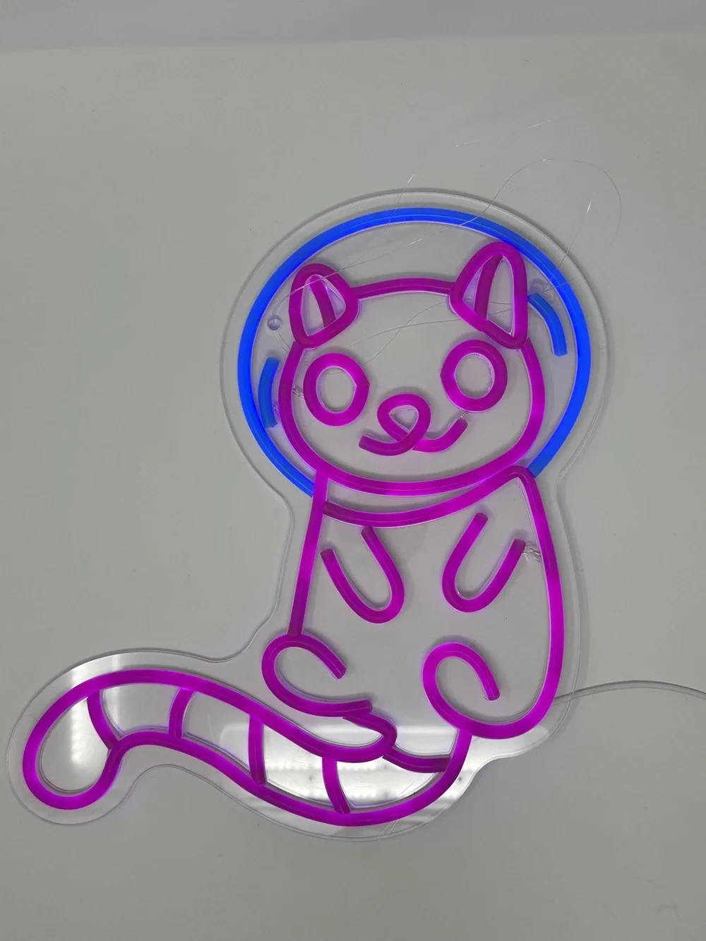 Neon space Cat Wall Light - usb light neon sign - astronaut cat space kitty